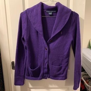 (M) Ralph Lauren Purple Cardigan